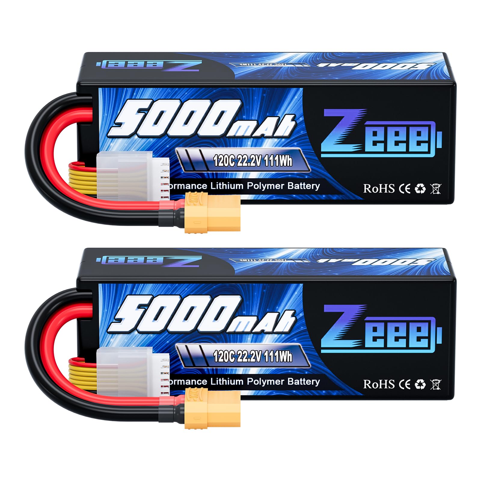 Zeee 5000mAh リチウムポリマーバッテリー Amazon.com: Zeee 6S 5000mAh Lipo Battery 22.2V 120C Hard Case